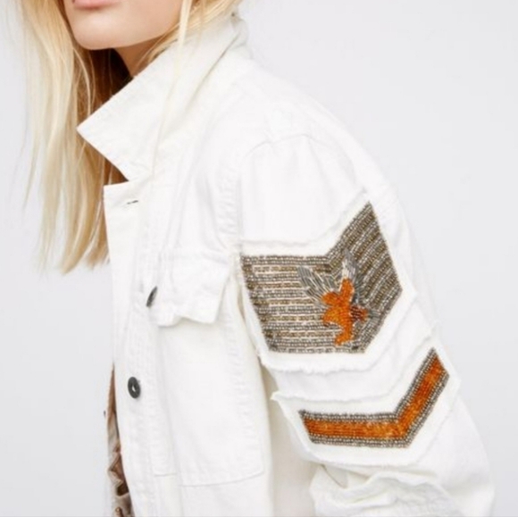 FREE PEOPLE Embellished Military Jacket - Picture 16 of 16